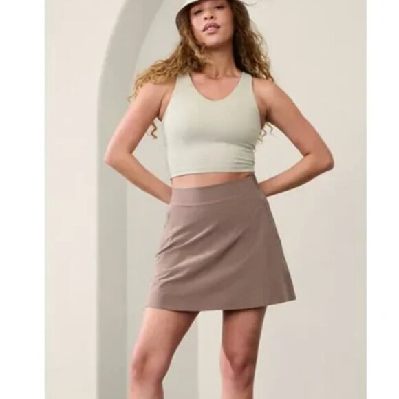 Athleta Dresses & Skirts - ATHLETA Brooklyn Heights Skort Skirt Brown Size 4